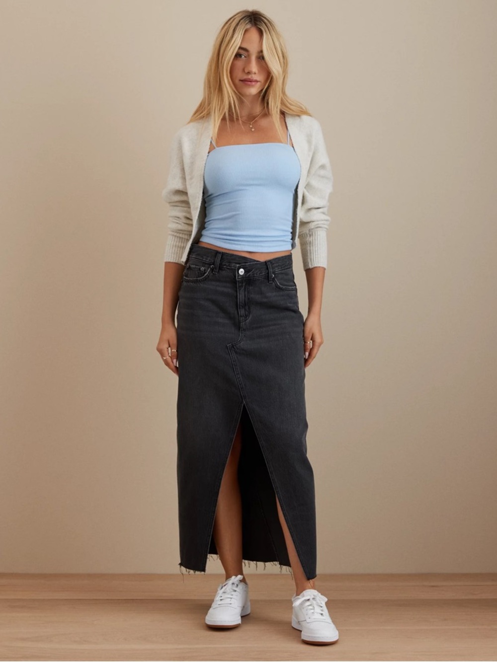 Denim Maxi Skirt from American Eagle